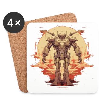 Mecha - Coasters (set of 4) - white - Front