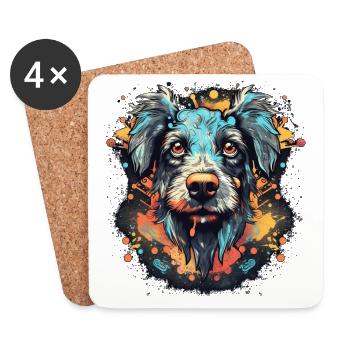 Dog - Coasters (set of 4) - white - Front