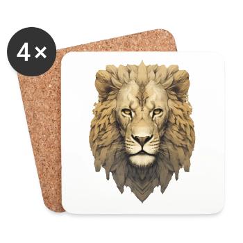 Lion - Coasters (set of 4) - white - Front