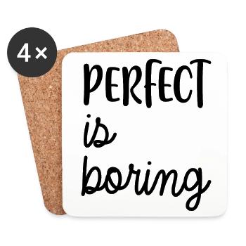 PERFECT est ennuyeux - Dessous de verre (lot de 4) - blanc - Devant