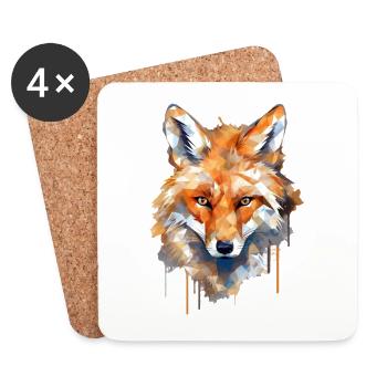 Fox - Coasters (set of 4) - white - Front