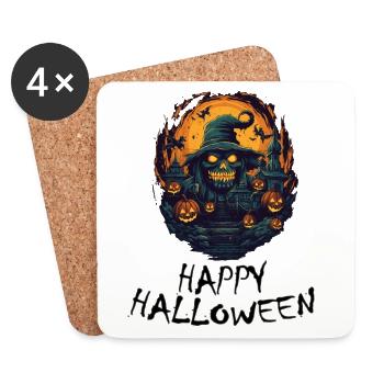 Halloween - Happy Halloween - Untersetzer (4er-Set) - Weiß - Vorne
