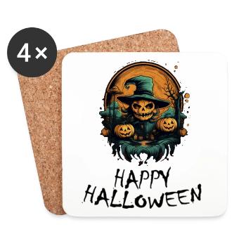 Halloween - Happy Halloween - Untersetzer (4er-Set) - Weiß - Vorne