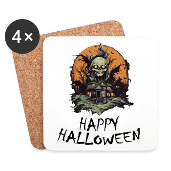 Halloween - Happy Halloween - Untersetzer (4er-Set) - Weiß - Vorne