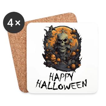 Halloween - Happy Halloween - Untersetzer (4er-Set) - Weiß - Vorne
