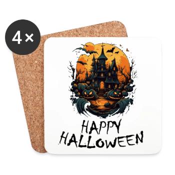 Halloween - Happy Halloween - Untersetzer (4er-Set) - Weiß - Vorne