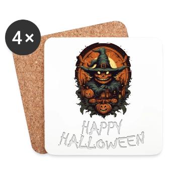 Halloween - Happy Halloween - Coasters (set of 4) - white - Front