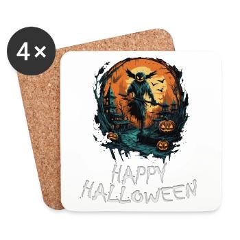 Halloween - Happy Halloween - Coasters (set of 4) - white - Front