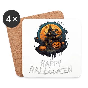 Halloween - Happy Halloween - Coasters (set of 4) - white - Front