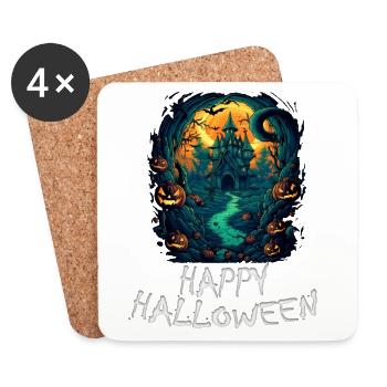 Halloween - Happy Halloween - Coasters (set of 4) - white - Front
