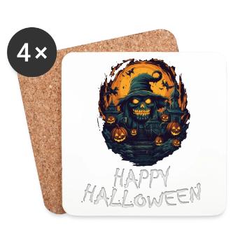 Halloween - Happy Halloween - Coasters (set of 4) - white - Front