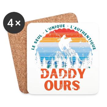 Daddy Bear - Coasters (set of 4) - white - Front