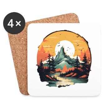 Landscape - Coasters (set of 4) - white - Front