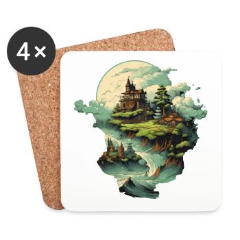 Landscape - Coasters (set of 4) - white - Front