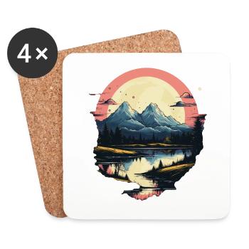 Landscape - Coasters (set of 4) - white - Front