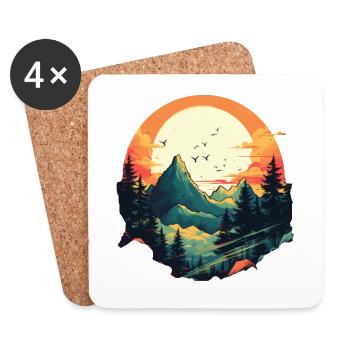 Landscape - Coasters (set of 4) - white - Front
