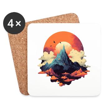 Landscape - Coasters (set of 4) - white - Front