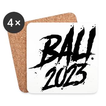 Bali 2023 - Dessous de verre (lot de 4) - blanc - Devant