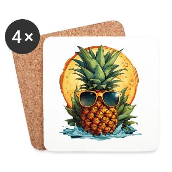 Pineapple - Coasters (set of 4) - white - Front
