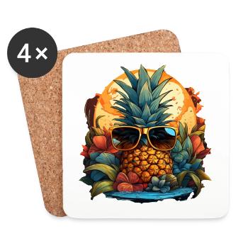 Pineapple - Coasters (set of 4) - white - Front