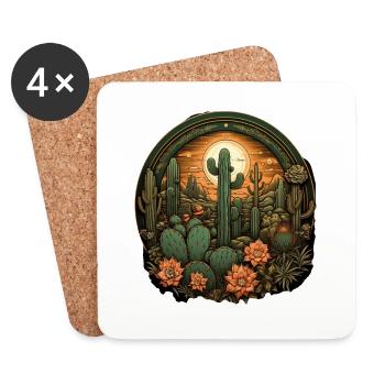 Cactus - Coasters (set of 4) - white - Front
