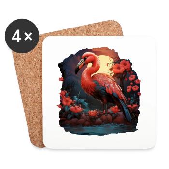 Flamingo - Coasters (set of 4) - white - Front