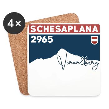 Schesaplana Summit Mountain Tour Randonnée Vorarlberg - Dessous de verre (lot de 4) - blanc - Devant