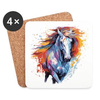 Horse, horse - Coasters (set of 4) - white - Front