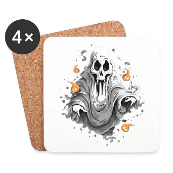 Halloween Ghost Sweet Sour Disguise - Coasters (set of 4) - white - Front