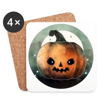 Halloween Pumpkin - Coasters (set of 4) - white - Front