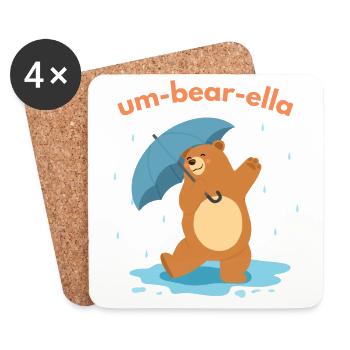 Um-bear-ella - Untersetzer (4er-Set) - Weiß - Vorne