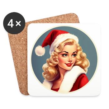Santa Claus - Coasters (set of 4) - white - Front