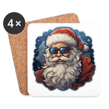 Santa Claus - illustration - Coasters (set of 4) - white - Front