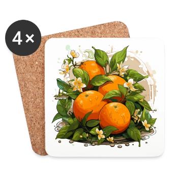 Orange - Illustration - Coasters (set of 4) - white - Front