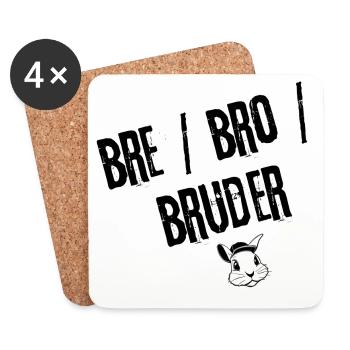 Bro-Fashion | Jugendwort - Untersetzer (4er-Set) - Weiß - Vorne