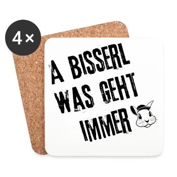 Immer Geht's | Redewendung - Untersetzer (4er-Set) - Weiß - Vorne