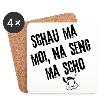 Schau ma moi Style | Redewendung - Untersetzer (4er-Set) - Weiß - Vorne