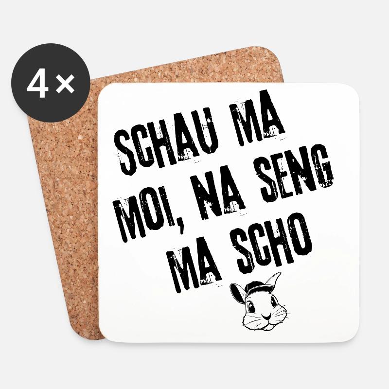 Schau ma moi Style | Redewendung - Untersetzer (4er-Set) - Weiß