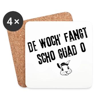 GuadOStart | Redewendung - Untersetzer (4er-Set) - Weiß - Vorne