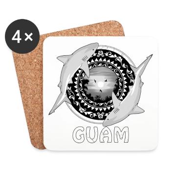 Guam Bullenhai - Untersetzer (4er-Set) - Weiß - Vorne
