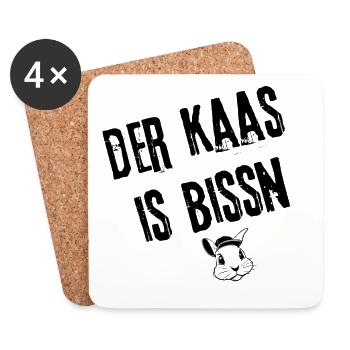 KaasIsBissn_BayerischerDurchblick | Redewendung - Untersetzer (4er-Set) - Weiß - Vorne