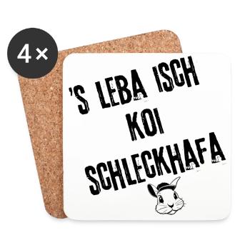 Lebensweisheiten | Redewendung - Untersetzer (4er-Set) - Weiß - Vorne