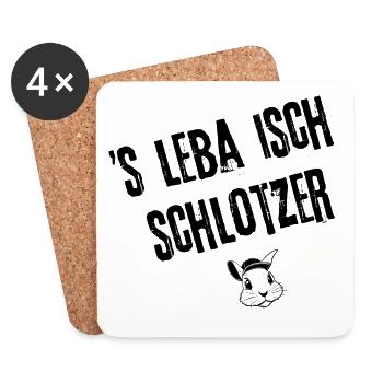 Gelassenheit pur | Redewendung - Untersetzer (4er-Set) - Weiß - Vorne