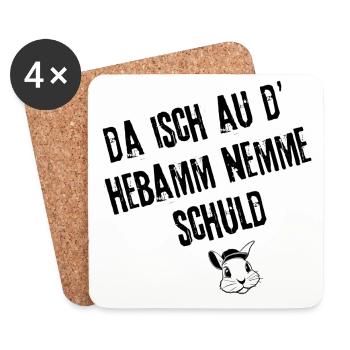 Schwäbische Weisheit | Redewendung - Untersetzer (4er-Set) - Weiß - Vorne