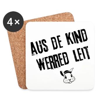 Leitwerdung | Redewendung - Untersetzer (4er-Set) - Weiß - Vorne