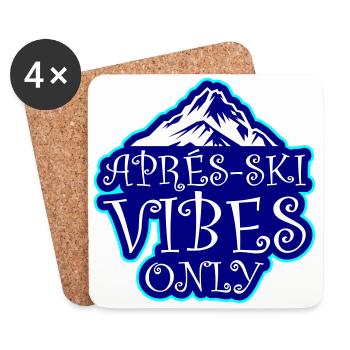 Après-ski vibes only - Coasters (set of 4) - white - Front
