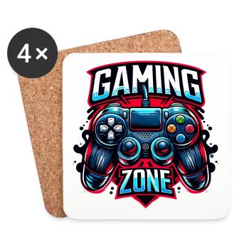 Gaming Zone - Controller Illustration - Coasters (set of 4) - white - Front