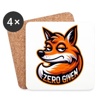 Zero Given - Fuchs Illustration - Untersetzer (4er-Set) - Weiß - Vorne