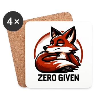 Zero Given - Fuchs Illustration - Untersetzer (4er-Set) - Weiß - Vorne