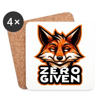 Zero Given - Fuchs Illustration - Untersetzer (4er-Set) - Weiß - Vorne
